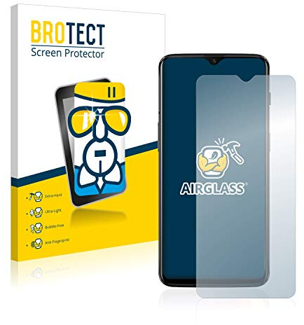 BROTECT Schutzglas für OnePlus 6T | Transparenter Displayschutz Made in Germany Schutzfolie Panzer Folie Glas 9H Anti-Fingerprint Einfache Montage Clear