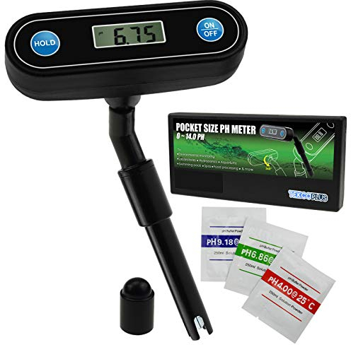 TEKCOPLUS PH Meter 360 Grad Flexible Display Winkel, 0,00~14.00pH bewegliche Taschen-Größe Wasserqualität Tester Hydroponics Aquarien Pools