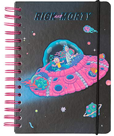 Grupo Erik Bullet Journal Dotted A5 Ricky und Morty - Hard Cover Notizblock A5 Ringbuch Notizbuch A5 Dotted Tagebuch