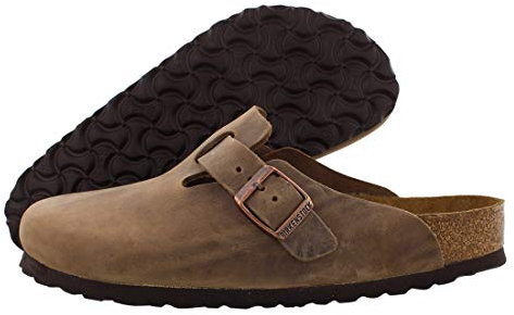 Birkenstock Men's Boston Soft Footbed Clogs, Tobacco, 8 Medium US