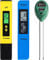 VIVOSUN Digitales pH-Meter, 3-in-1 TDS EC- und Temperaturmessgerät, Kombi-Tester für Pflanzenbodenfeuchtigkeit für Zuhause, Garten und Hydroponik