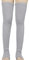 MengH-SHOP Stulpen Overknee Strümpfe Gestrickt Kniestrümpfe Winter Beinstulpen Strumpf Lange Beinwärmer Warme Socken Oberschenkel für Damen und Mädchen 1 Paar (Grau)
