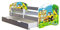 ACMA Kinderbett Jugendbett mit Einer Schublade und Matratze Grau mit Rausfallschutz Lattenrost II (20 Bagger, 180x80 + Bettkasten)