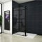 Aica Sanitär 80x200cm Walk in Duschwand 8mm NANO Glas Dusche Duschabtrennung Schwarz mit 30cm Drehbares Panel