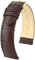 HIRSCH Uhren-Armband Duke M - Uhr-Band aus italienischem Kalbs-Leder mit Alligator-Prägung - Braun - 20 mm