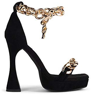 Silverlake Damen-Sandalen Black Fabric, Schwarz - Schwarz - Größe: 37 EU