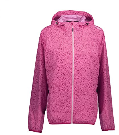 CMP Damen Damen-regenjacke mit Abnehmbarer Kapuze Jacke aus reißfestem Polyamid (1er Pack)
