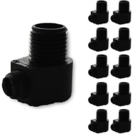 10 Pack | Black Flex Cord Grip with 10mm Male Thread | Strain Relief | Screws Directly into Lampholder | DIY & Light Fitting Repair | High Grade Thermoplastic Resin