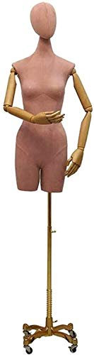 Schaufensterpuppenständer Damen Schneiderpuppe Professionelle Schaufensterpuppe Radsockel Abnehmbares Hochzeitskleid Shop Bekleidungsgeschäft Schaufensterständer Schneiderpuppen (Rosa)