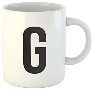 clothinx Geschenk Tasse mit Buchstaben G - Buchstabentasse - Anfangsbuchstabe - Initiale - Kaffeebecher - Teetasse - individuelles Geschenk - persönliche Geschenkidee Geschenk für Büro oder Zuhause
