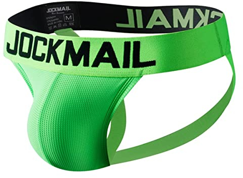 JOCKMAIL Herren Slips Suspensorium Komfort Herren Unterwäsche Sportlich Suspensorium Sport Unterwäsche Slip Sportlich Unterstützer (M, Grün)