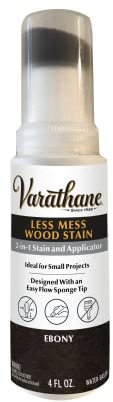 Varathane Less Mess Wood Stain and Applicator, 4 oz, Ebony