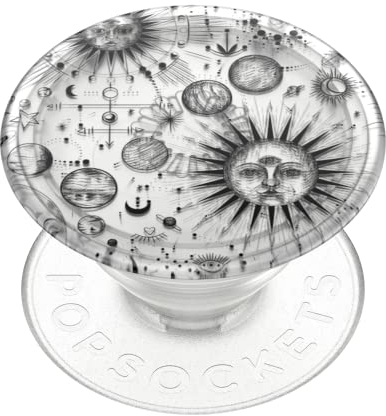 PopSockets: PopGrip Plant - Ausziehbarer Sockel und Griff aus Pflanzlichen Materialien mit Austauschbarem Oberteil für Smartphones und Tablets - Translucent Cosmic Sun