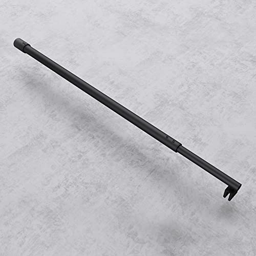doporro Estabilizador de Fijación para Mampara de Ducha Acero Inoxidable Negro | Varilla Redonda Extensible 70-120 cm | Soporte para Mamparas de Vidrio MMBR1