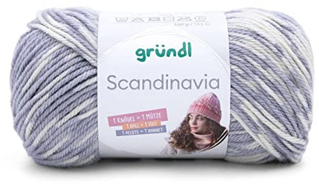 Gründl Scandinavia, Norwegermuster direkt aus dem Knäuel, 100g/165 m,70% Polyacryl/30% Wolle,NS 4-5 (05 silbergrau-blaugrau-natur)