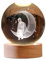 MEET- ORIGIN Boule de cristal sculptée Little Prince et Rose Fox Series - Colorée et lumineuse - Couleur chaude - Veilleuse en verre (Petit Prince et la Lune)