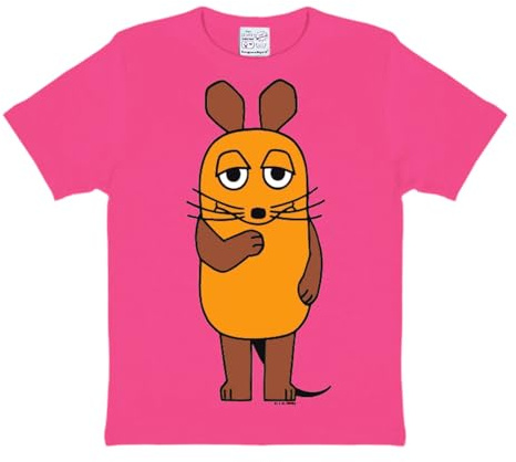 Logoshirt® Die Sendung mit der Maus T-Shirt Kinder | Offiziell lizenziertes Maus-Motiv, 100% Baumwolle, bedruckt, lustiges Cartoon T-Shirt für Mädchen und Jungen, für Maus-Fans
