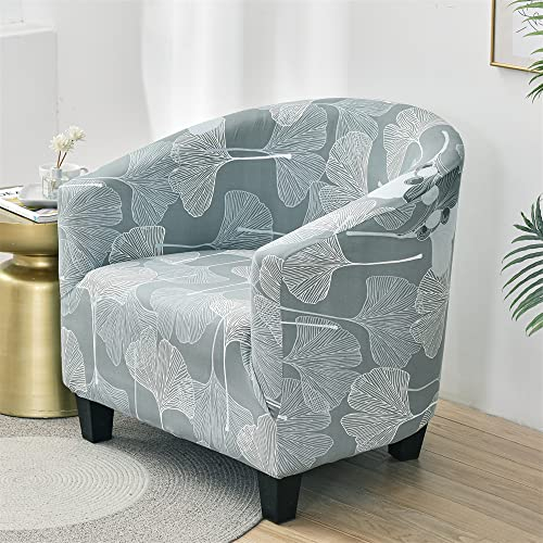 Morbuy Sesselhussen 1 Sitz, Stretch Sesselbezug Universal Sesselschoner Elastisch Sesselüberwurf Sofahusse mit Armlehnen für Clubsessel Loungesessel Cocktailsessel (Ginkgo-Blatt)