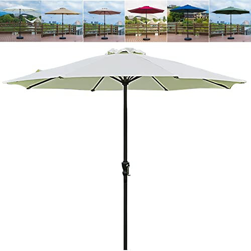 Parasol Balcon, Jardin Extérieur Parapluie, Antis-UV Parasols, Parasol De Plage 2.7mx2.5m, Avec Manivelle/8 Os De Parapluie Renforcés, Se Plie Et Se Deplie Facilement, Longue Durée D'utilisation