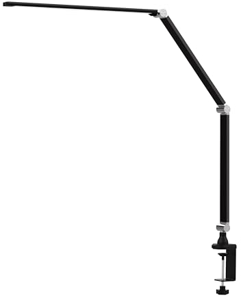 Hansa LED-Klemmleuchte Ray schwarz, dimmbar, 3000-6000 Kelvin, Abschaltfunktion, Memory-Funktion, mit Fernbedienung