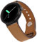 Wongeto Genuine Leather Strap Replacement Wristband for Google Pixel Watch Women Men (Brown)