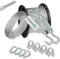 Renomo24 Drahtseil Set 4 - Stahlseil 20m 4mm 6x7 verzinkt und ummantelt, 2x Spannschloss Haken/Öse, 4x Bügelklemmen, 4x Kauschen