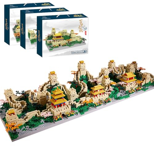KeKeDuo Haus Bausteine Bausatz, 10000+ Klemmbausteine Modular Buildings 3 in 1 Die Chinesische Mauer Architektur Modellbausatz, MOC Weltberühmtes Gebäude Bauset Nicht Kompatibel mit Großen Marken