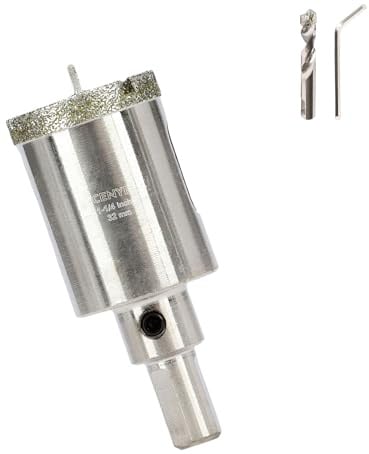 1-1/4 Inch 32mm Tile Hole Cutter Drill Bit Diamond Metal Hole Saw with Center Pilot Drill – Diamond-Coated for Marble, Granite, Ceramics, Porcelain Tiles, Glass