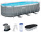 Bestway Juego de Piscina Ovalada de 18' x 9' x 48/5.49 m x 2.74 m x 1.22 m