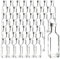 gouveo Juego de 48 Botellas de Vidrio Maraska de 100 ml con tapón de Rosca Plata - Botella pequeña de 0,1 l para Rellenar - Botella Cuadrada vacía para Licor, Aceite (MFET100S)