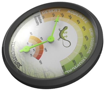 BESPORTBLE Reptilienthermometer Hygrometer Thermometer Aus Bruchfestem Material Für Terrarien Und Aufzuchtbehälter Mit Dualem Hygrothermograph Für Reptilien Und Schildkröten