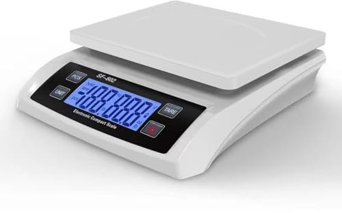 Bascula Cocina Profesional,Báscula de Cocina Recargable 30kg,BáScula de Alta Precisión,BáScula de Cocina Profesional con Pantalla Lcd Retroiluminada (Blanco)