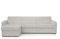 Vente-unique-Ecksofa mit Schlaffunktion mit Matratze - Ecke wechselbar - Cord - Beige - FLAVIEN