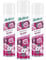 Bellery Blush Flirty Floral Dry Shampoo - Shampoo Secco Spray per Tutti i Tipi di Capelli - Formula Rinfrescante e Ravvivante - Fragranza Fruttata e Floreale - 3 Shampoo Spray da 200ml