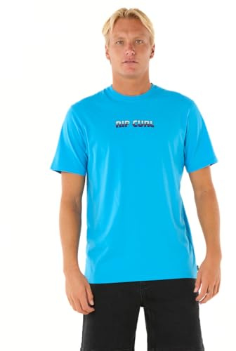 Rip Curl Herren Graphic Short Sleeve Crew Neck T-Shirt, Standard Fit Kurzärmeliges T-Shirt mit Rundhalsausschnitt, Normale Passform