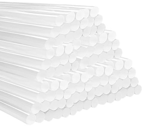 Xpieoyrm 100 Pezzi Ø 11 mm x 200 mm Ricariche Colla a Caldo Stick Trasparente, Kit Bastoncini di Colla Asciugatura Rapida per Fai da Te, Riparazione e Fissaggio, Trasparente, Ad Asciugatura Rapida