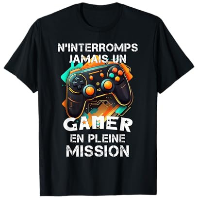 ApiDesign T-Shirt Homme Adulte Gamer Geek Humour Console Gaming Noir S