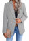 Mina Self 2024 Tweed-Blazer für Damen, Weihnachten, vollständig gefüttert, warm, modisch, lässig, elegant, Arbeitsjacke, Manteltaschen, Fischgräten/Grau, M