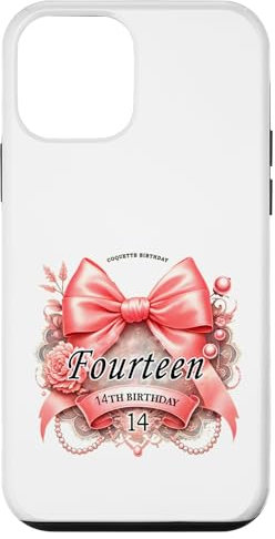 Camicia rosa Coquette Bow 14th Birthday per bambina - Quattordici Custodia per iPhone 12 mini