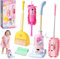 Animale Set Pulizia Bambini Giocattolo con Scopa e Paletta & Aspirapolvere Giocattolo Bambini & Mop & Spolverino per Polvere & Panno Microfibra, Giocattoli Educativi Regalo per Bambini 3 4 5 6 Anni