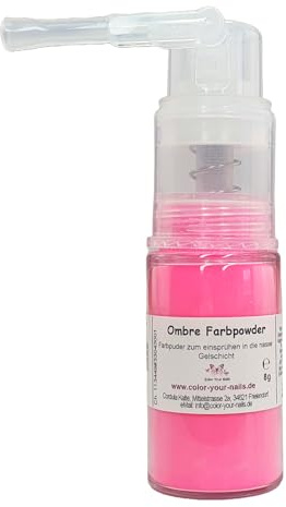 8g Ombre Farbpowder Neon Pink in Sprühflasche für Nägel, 8g, Präzise Farbgestaltung für Babyboomer und Farbverläufe, Ombre Spray