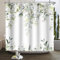 Kzzfqxb 90x183cm Feuilles Rideaux de Douche avec Crochets, Fond Blanc vignes vertesfeuilles Plantes Branches imperméables pour Le Bain, Tissu Polyester Salle Baignoire décor Naturel