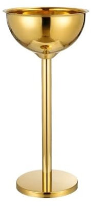 LICONG-2020 Eiskübel Home Party EIS Wein Eimer Bar EIS Eimer Vertikale Edelstahl Champagner Eimer Verdickt Outdoor EIS Wein Becken Weinkühler(Gold)