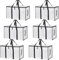 Mesiria 6 Pack Clear Clothes Storage Bags Water Resistant Thickened Storage Bag, 91L Large Foldable Packing Boxes Wardrobe Organizer Moving Bags for Bedding Clothes Blanket Duvet Toys