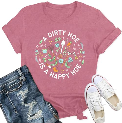 Qskall Womens Garden T Shirts Farmer Gardening Shirt Plant Lover Tee Tops