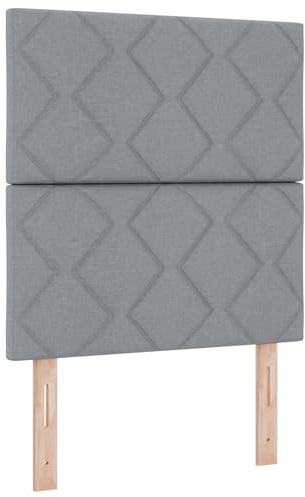 vidaXL Boxspringbett mit Matratze Hellgrau 80 x 200 cm Stoff, Schlafzimmer-Dekor, modernes Bettgestell, Boxspring, mittelfestes Bett, strapazierfähige ergonomische Unterstützung