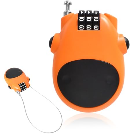 1 Lucchetto a Cavo Retrattile,Corda in Acciaio da 75 cm,Serratura con Codice Numerico a 3 Cifre,Serratura a Cavo Regolabile,per Armadietti, Valigie,Passeggini,Biciclette