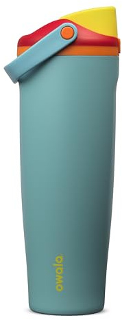 Owala FreeSip Sway Stainless Steel Water Bottle, 1185ml, Summer Sweetness | Insulated Stainless Steel | Durable Grab-and-Go Bucket Handle | Leak-Proof Lid with Push-Button to Open