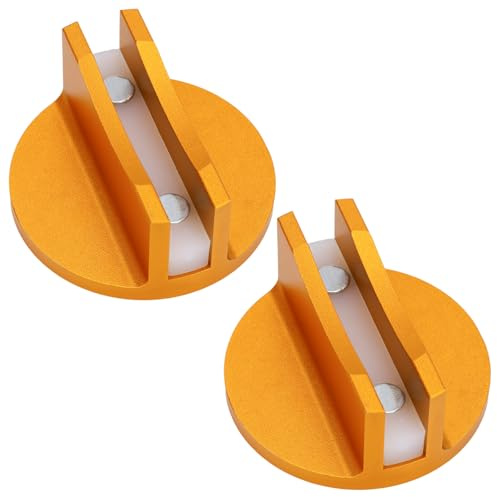 2pcs Universal Magnetic Jack Pad, Pinch Weld Jack Adapter Stand with Large Groove Heavy-Duty Aluminum Grooved Pinch Weld Frame Rail Protector Accessories for Car Truck