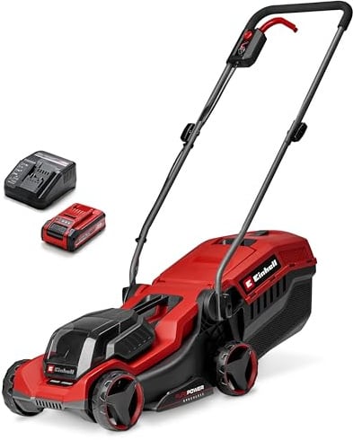 Einhell Akku-Rasenmäher GE-cm 18/30-1 Li BL (1x3,0Ah) | PXC | 18 V | 30 cm Schnittbreite | bis 175 m² | Brushless | 27-L-Grasfangkorb | 30–65 mm Schnitthöhe | 3,0 Ah Akku